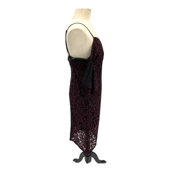 Bardot Taegen Lace Midi Dress Wine Black Size 10 NWOT $139 MSRP - Picture 10 of 11